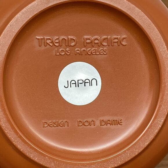 Vintage Modernist Orange Lidded Canister Don Dame Design by Trend Pacific Japan - Picture 7 of 9